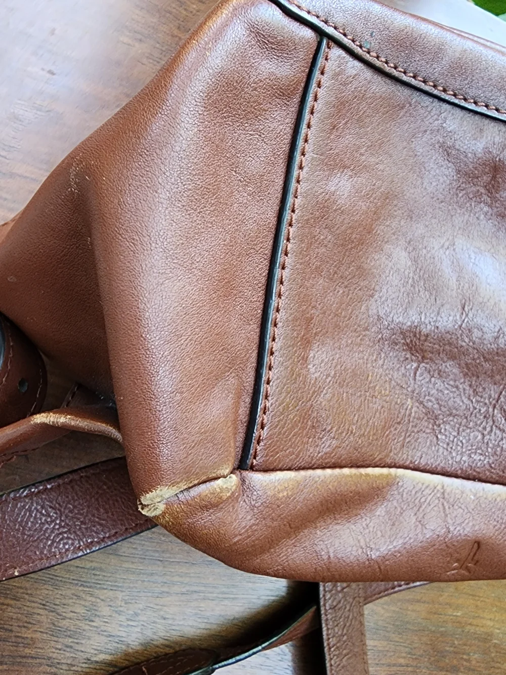 Frye Olivia Chocolate Brown Premium Leather Backpack Bag Medium